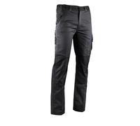 LMA Lebeurre Pantalon Vulcain stretch, poches genouillères, gris sombre/noir T 54