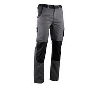 LMA Lebeurre Pantalon Vulcain stretch, poches genouillères, gris sombre/noir T 54