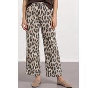 Pantalon Wide Legs avec ceinture et imprimé léopard