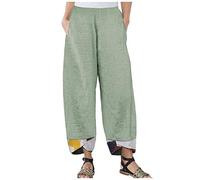 Pantalon Yoga Blanc Femmes Coton Linge imprimé en Vrac Taille élastique irrégulière Casual Wide Leg Pantalon Short Cuir Sexy Noir