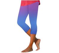 Pantalon Yoga Femme Confortable Yoga 3/4 Leggings Été Opaque Corsaire Souple Sport Legging Extensible Running Taille Haute Pantacourt