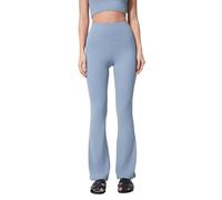Pantalon Yoga Femme Pilate Robe Longue Ete De Sport Elastique Et Extensible Leggings Vetement Lin Sarouel Femmes Taille Haute Pantalons pour Hippie Danser avec Jupe Court Bleu Clair XXL