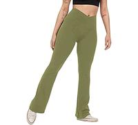 Pantalon Yoga Femme Taille Haute Pantalon Patte D'Elephant, Leggings Habillé De Sortie Lifting des Hanches Et Tonification du Ventre Adapté à La Danse Au Fitness Et Aux ActivitéS De Plein Air