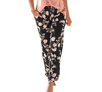 Pantalon Yoga Femmes Fluide Bouffant Pantalon Fluide Femme été Taille Haute Harem Pantalon Sport Femme Bloomers Sarouel Pants D'été Floral Imprimer Élastiquée Taille Yoga Sport Leggings