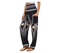 Pantalon Yoga Homme Femme Ete Fluide Sport Baggy Été Grande Taille Leger Toile Jupe Culotte Vêtements Tenue Africaine Blanc Thai Pantacourt 7/8 Haute Sarouel Vetement Ample D'Ete