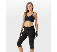 Pantaloncini Cyclisme Femme 3/4 ALE' SOLID Classique 3/4 Noir Anthracite