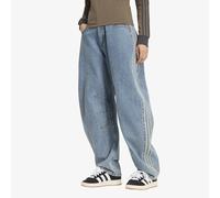 Pantalons adidas High Rise Barrel Leg Denim Jeans Worn Blue Denim 27/32