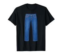 Pantalons Amusants sur Chemise Denim Illusion d'optique Tendance Paillettes T-Shirt