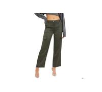Pantalons cargo en satin pour femmes Guess vert L