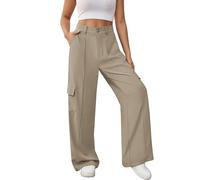 Pantalons Cargo Ete Leger Femme Sportif Multipoche Survêtement Solide Couleur Ample À Jambe Large Loisir Tendance Polyvalent Sweatpants pour Randonnée Golf Loisir Safari