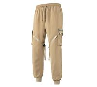 Pantalons Cargo Homme Coton Pantalon de Travail Multi Poches, Pantalon de travail pour homme coupe slim avec poches multiples et ceinture ajustable pour un style urbain et fonctionnel en toute saison