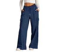 Pantalons cargo pour filles à taille haute avec jambes larges, joggers en molleton pour enfants, pantalons d’école à jambes droites, pantalons de sport avec élastique à la taille, bas de survêtement