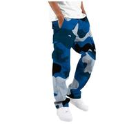 Pantalons Cargo pour Hommes Short Flanelle Jogger Molleton Délavé Imprimé Poche Sportswear avec Satin Plis Stylé Chinois Côté 32 Brodé Laboureur Ecriture Papillon