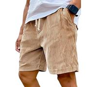 Pantalons Courts et Longs de Sport en Lin pour Homme, confectionnés dans Un Tissu en Lin Respirant et ornés de Broderies, Ils sont Parfaits pour Les Vacances et Les Loisirs. (Khaki,Grand)