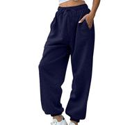 Pantalons De Jogging Femmes Grande Taille De Survêtement Poches À Cordon Coulissant Élastique Décontractés Pantalons Uni-Couleur avec Bas Cintré Lâche Confortable Pant Sport Yoga