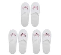 Pantalons de Mariage Pantalons Slippers Letter Slippers Elegant Rose Rose Red Gold Lettres Slip on Foother Bridal Slippers Set for Women Bride Bride Bridesmaid Maid of Honor Us