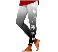 Pantalons De Noël pour Femmes Leggings Femme Collant Sport Pantalon Yoga Neige Fleur Élastique Mode Élégant Legging Fitness Plumi 3D Anti Cellulite Motif Lutin Grey-a XL