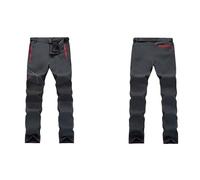 Pantalons De Randonnée Pantalon de Ski et randonnée for Homme, Coupe-Vent, imperméable, Chaud, for Le Camping, Cyclisme, Patinage sur Glace(Grey,XXL)