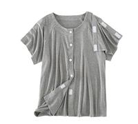 Pantalons de rééducation pour adultes, Déchirez les tailles multiples multicolores multicolores de récupération de chirurgie de courrier d'habillement patient(Men Grey,L)