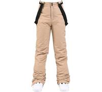 Pantalons De Ski à Bretelles pour Femmes Pantalons De Neige Pantalons Softshell Doublés Imperméables Pantalons De Randonnée Thermiques Pantalons Longs De Trekking Pantalons F, Coffee, M