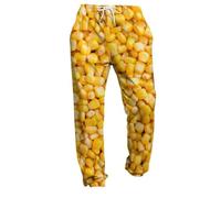 Pantalons de Sport Homme Confortable avec Cordon Réglables Pantalon Jogging Homme Grande Taille avec Imprimé Grains de Maïs Pantalon Loisirs Pantalons Élastique Streetwear pour Plein Air