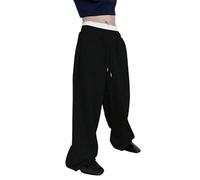 Pantalons De Sport Homme Droit, Pantalon Homme Taille Elastique Chic Décontracté Couleur Unie Coupe Ample Classiques Streetwear Confortable Polyvalent De Tous Les Jours Sortir Palazzo Pants
