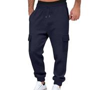 Pantalons de Sport Homme Pantalon Cargo à Poches Multiples,vêtement de Travail Durable,Pantalon Utilitaire randonnée en Plein air pour Un Usage Quotidien décontracté(Navy,M)