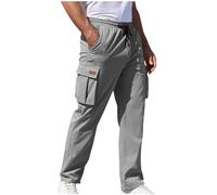 Pantalons De Sport Homme, Pantalon DéContracté pour Hommes Coupe Droite Poche RéTro Cordon De Serrage Style Jogging Et Travail Moderne Menswear