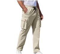 Pantalons De Sport Homme, Pantalon DéContracté pour Hommes Coupe Droite Poche RéTro Cordon De Serrage Style Jogging Et Travail Moderne Menswear