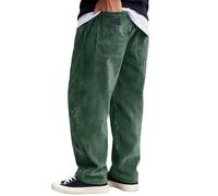 Pantalons De Sport Homme Vintage- Pantalon Taille Elastique Couleur Unie Casual Ample Chic Velours Côtelé Pants Doux Confortable Polyvalent Extérieur Streetwear pour Automne Hiver 2025