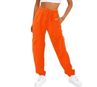 Pantalons de Survêtement Femme Sport Pantalons De Jogging Ample D'EntraîNement Bas Sport Pants De Couleur Unie avec Poches DéContractéEs d'automne Tracksuit Élastiquée Taille Cravate Pieds