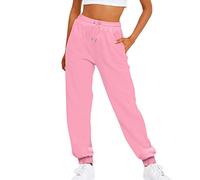 Pantalons de Survêtement Femme Sport Pantalons De Jogging LâChe d'entraînement Bas Sport Pants Uni-Couleur avec Poche en DéContracté Automne Hiver Tracksuit Taille Élastiqué Cravate Pieds