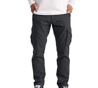 Pantalons de Travail Cargo Homme Grande Taille Pantalon Taille Elastique Décontractée Sarouel Pants Mode Drawstring Long Pantpantalon Jogging Survetement avec Poche Training Sportswear Randonnée