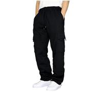 Pantalons de Travail Cargo Homme Grande Taille Pantalon Taille Elastique Décontractée Sarouel Pants Mode Drawstring Long Pantpantalon Jogging Survetement avec Poche Training Sportswear Randonnée