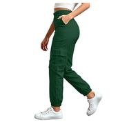 Pantalons De Travail Femme Cargo Y2K Ample Pant Multi Poches Zippé Casual Pantalon Femme Vacances Confortable Elastique Vetement Coton Streetwear Camping