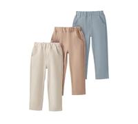 Pantalons DéContractéS pour Enfants Pantalon Droit à Taille élastique de Couleur Unie pour garçon avec Poches en Biais,Pantalon décontracté Trois pièces pour Tout-Petits et(Light Blue,3-4 Ans)