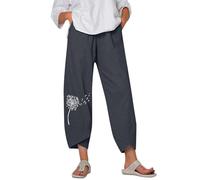 Pantalons décontractés tendance pour femmes parfaits quotidien bureau ou en escapade confectionnés dans un élégant mélange de lin idéal pour la saison estivale et à associer avec vos hauts préférés
