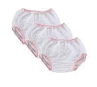 Pantalons d'incontinence for adultes, couvre-couche imperméable en PVC, sous-vêtements en plastique réutilisables en caoutchouc for hommes et femmes, paquet de 3(Pink,X-Large)