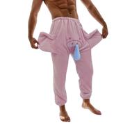 Pantalons d'intérieur Homme Hiver éléphant Drôle Long Douce et Moelleuse Fantaisie Pantalon de Nuit en Peluche Chaud Flanelle Bas de Pyjama en Polaire Sommeil en Peluche Pantalons