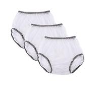 Pantalons en plastique for adultes, sous-vêtements imperméables, couvre-couche for hommes et femmes, slips de protection réutilisables contre l'incontinence, anti-fuite(Black border,Small)