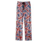 Pantalons et Elegant Élastique Jogging Pantalon décontracté imprimé Tendance Confortable Quotidien Sortie Femme élégant Polyvalent Intemporel Facile Assortir Tenue décontractée (Blue, XXL)