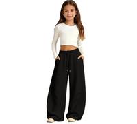 Pantalons Fille, Leggings Unis pour Filles, Coupe cintrée, Style décontracté, Parfaits pour Tous Les Jours. Bas Doux, Extensibles et Confortables.