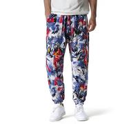 Pantalons Homme en Coton Joggers Pants imprimé Sport Track Gym Pantalon Baggy Active Pantalons décontractés Confortable Casual Style Hip-Hop 3 S
