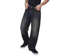 Pantalons Homme Jeans Grande Taille Loose Fit Bleu Gris Mode Punk Pantalon Homme Denim Droit Noir Blanc Décontracté Travail Automne Hiver Stretch Ample Straight Leg Men Pants Portefeuille (XL)