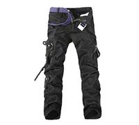 Pantalons Hommes Militaire Tactique Camouflage Cargaison Pantalons Formation Camo Armée Hors Route Hommes Vêtements De Travail Baggy Pantalons Pour Hommes noir M