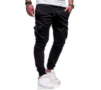 Pantalons Hommmes Nouvelles Poches Sur Le Côté Crayon Joggers Vogue Casual Long Cheville-Cravate Cargo Pants Vêtements De Sport L