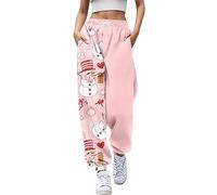 Pantalons imperméables femmes vélo pantalon mode pour femmes citrouille merry Noël imprimé approprié bas pantalon jogging poches taille haute sportif gym pantalon athlétique femme 52, beige, M