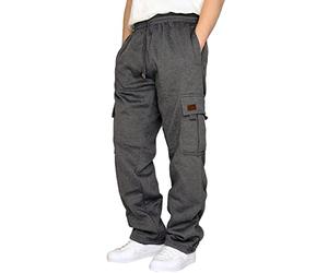 Pantalons Jogging Homme Grande Taille Pantalons Cargo Coton 2023 DéContracté Jogger Taille éLastique Survêtement Sport avec Poches