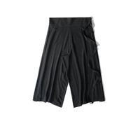 Pantalons médiévaux, jupes Hanfu en mélange de Tencel, hakama à jambes larges for hommes et femmes, pantalons décontractés, doux et amples for les représentations sur scène de Kung Fu Tai Chi(L)