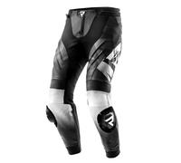 Pantalons Moto Homme En Cuir REBELHORN INFERNO Noir/Blanc, Taille 46-62